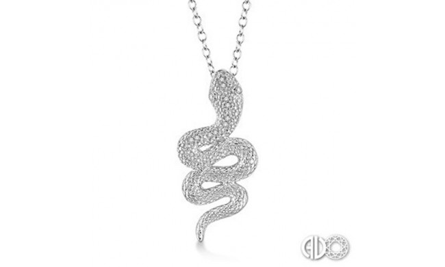 Ashi Diamonds Silver Snake Pendant