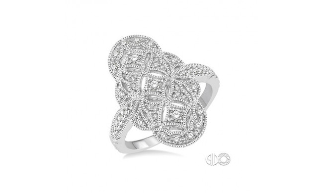 Ashi 14k White Gold Art Deco Fashion Diamond Ring