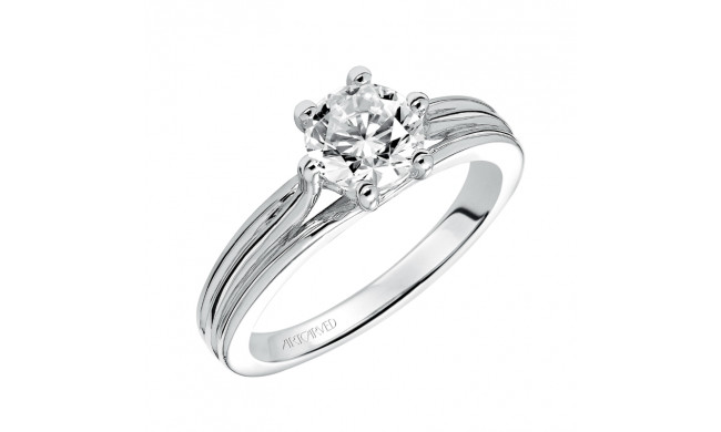 Artcarved Bridal Unmounted No Stones Classic Solitaire Engagement Ring Shana 14K White Gold - 31-V400ERW-E.01