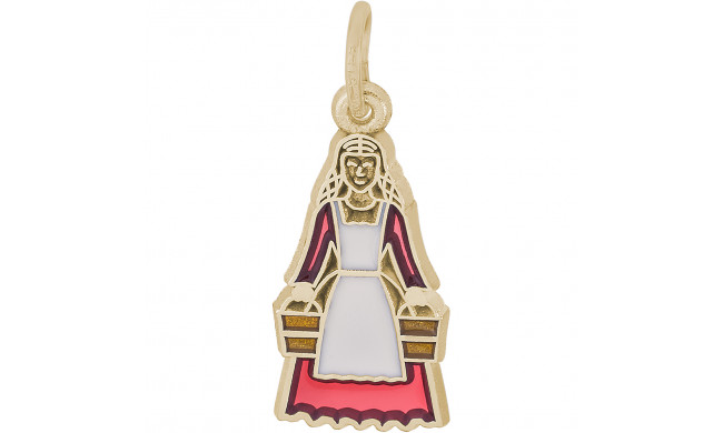 14k Gold 8 Maids A Milking Charm