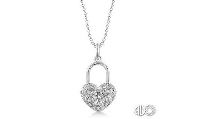 Ashi Diamonds Silver Lock Pendant
