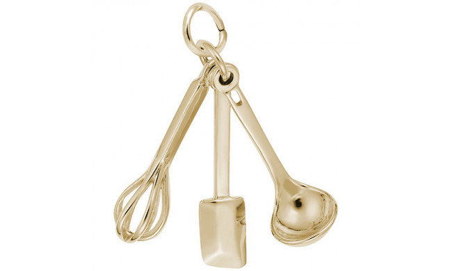 Rembrandt 14k Yellow Gold Cooking Utensils Charm
