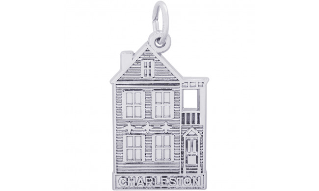 Sterling Silver Charleston Row House  Charm