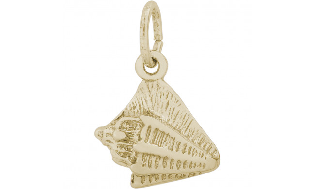 14k Gold Conch Shell Charm