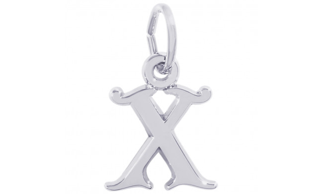 Sterling Silver Initial X Charm