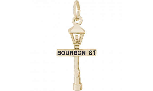 14k Gold Bourbon Street Lamp Post Charm