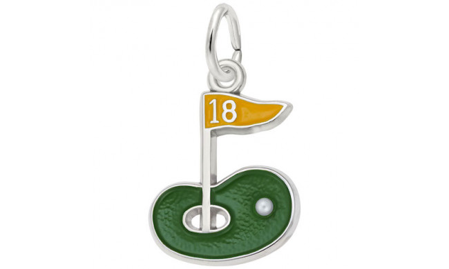 Rembrandt Sterling Silver Golf Green Charm