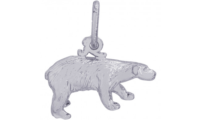 Sterling Silver Polar Bear  Charm