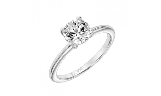 Artcarved Bridal Mounted with CZ Center Classic Solitaire Engagement Ring Missy 18K White Gold - 31-V946GRW-E.02