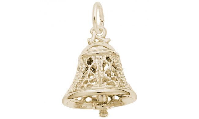 Rembrandt 14k Yellow Gold Filigre Bell Charm
