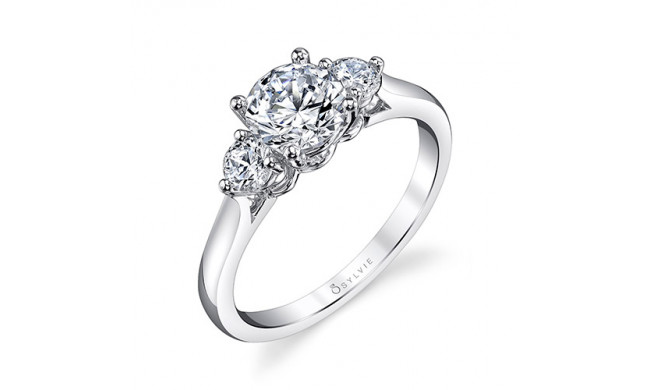 0.31tw Semi-Mount Engagement Ring With 1ct Round