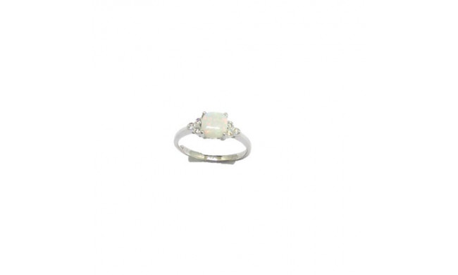 YCH 14k White Gold Opalring Ring