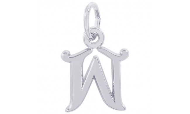 Sterling Silver Initial W Charm
