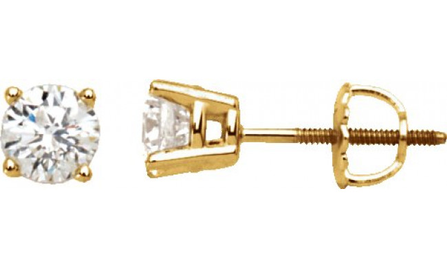 14K Yellow 1/2 CTW Diamond Stud Earrings - 6753560018P