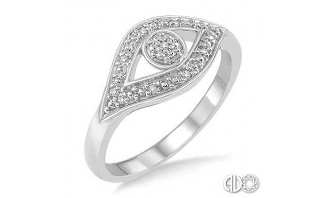 Ashi Diamonds Silver Eye Ring