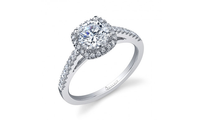 0.41tw Semi-Mount Engagement Ring With 6X5 Cushion Head
