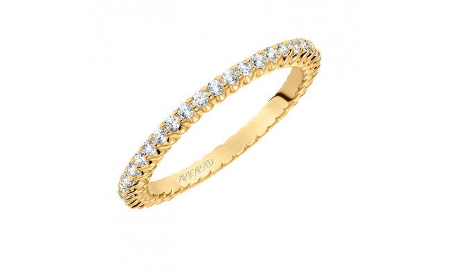 Artcarved Bridal Mounted with Side Stones Contemporary Eternity Diamond Anniversary Band 14K Yellow Gold - 33-V10C4Y65-L.00