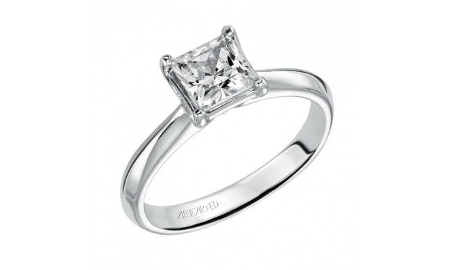 Artcarved Bridal Mounted with CZ Center Classic Solitaire Engagement Ring Vivian 14K White Gold - 31-V226ERW-E.00