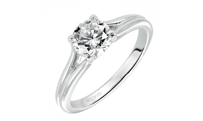 Artcarved Bridal Mounted with CZ Center Classic Solitaire Engagement Ring Lana 14K White Gold - 31-V408ERW-E.00
