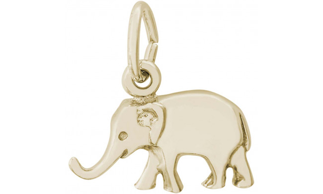 14k Gold Elephant Charm