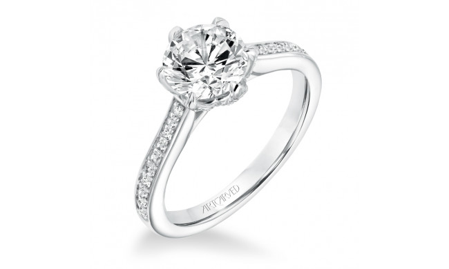 Artcarved Bridal Mounted with CZ Center Classic Diamond Engagement Ring Milly 14K White Gold - 31-V642GRW-E.00