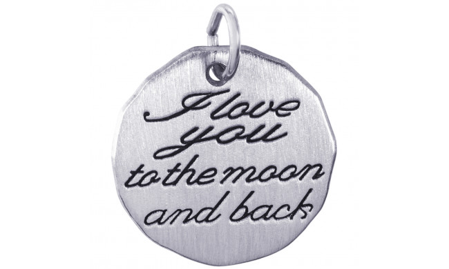 Sterling Silver I Love You To The Moon Charm