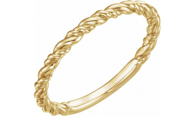 14K Yellow Stackable Rope Ring - 51570102P
