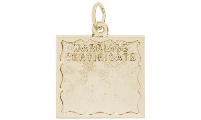 14k Gold Marriage Certificate Charm
