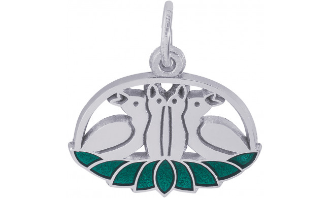 Sterling Silver 4 Calling Birds Charm