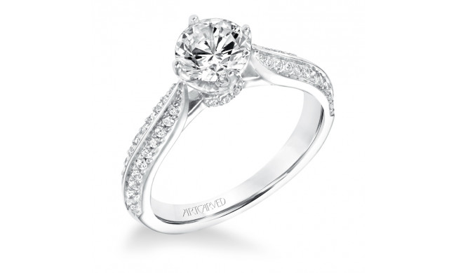Artcarved Bridal Mounted with CZ Center Classic Diamond Engagement Ring Eloise 14K White Gold - 31-V661ERW-E.00
