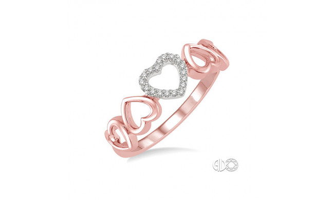 Ashi 10k Rose Gold Heart Shaped Diamond Ring