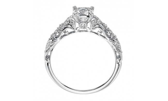 Artcarved Bridal Mounted with CZ Center Vintage Engagement Ring Glenda 14K White Gold - 31-V529ERW-E.00