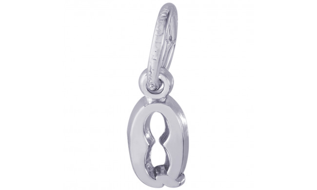 Sterling Silver Initial Q Charm
