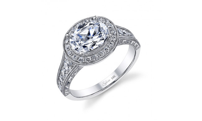 0.55tw Engagement Ring With 1.50ct Oval Head