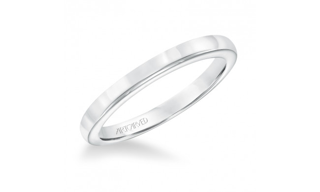 Artcarved Bridal Band No Stones Classic Solitaire Wedding Band Nelly 14K White Gold - 31-V618W-L.00