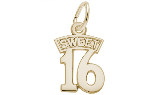 Rembrandt 14k Yellow Gold Sweet 16 Charm