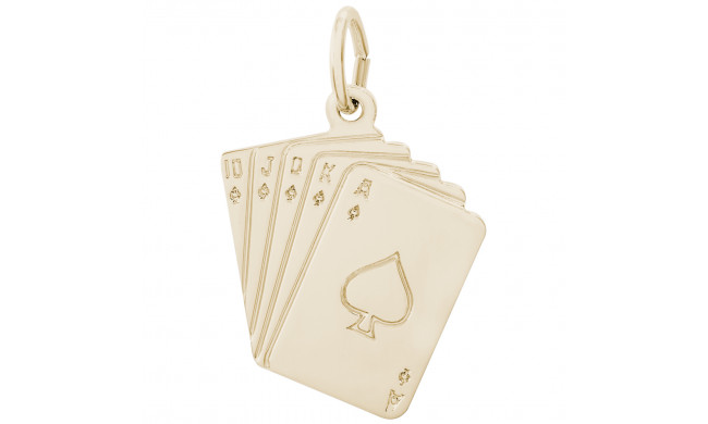 14k Gold Cards Charm