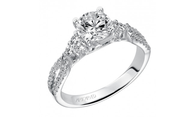 Artcarved Bridal Semi-Mounted with Side Stones Classic 7-Stone Engagement Ring Iris 14K White Gold - 31-V333ERW-E.01