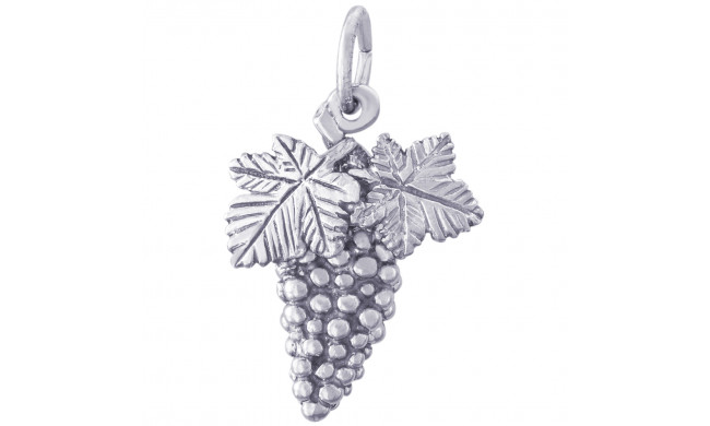 Sterling Silver Grapes Charm