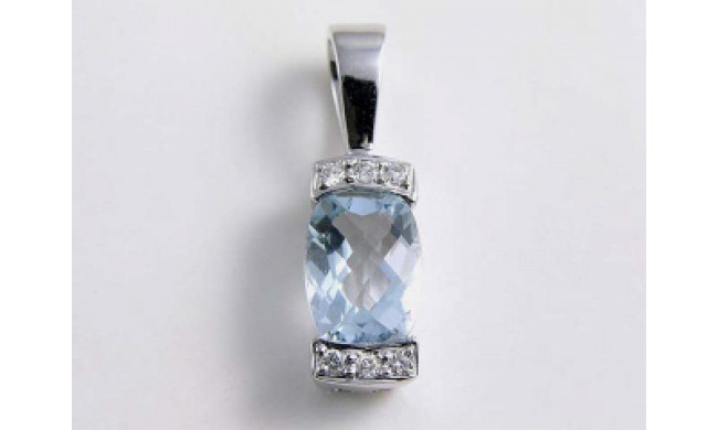 YCH 14k White Gold Aquamarine and Diamond Ring