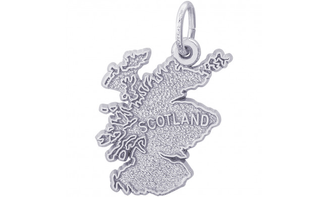 Sterling Silver Scotland Map Charm