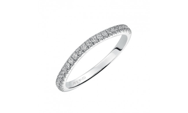 Artcarved Bridal Mounted with Side Stones Classic Diamond Wedding Band Colette 14K White Gold - 31-V426W-L.00