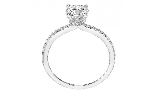 Artcarved Bridal Semi-Mounted with Side Stones Classic Engagement Ring Sybil 14K White Gold - 31-V544ERW-E.01