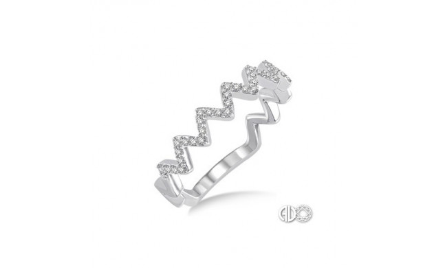 Ashi Diamonds 10k White Gold Diamond Zig Zag Ring