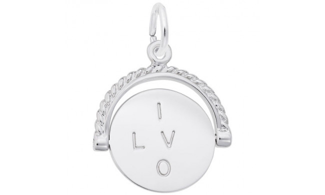 Rembrandt Sterling Silver -I Love You- Spinner Charm