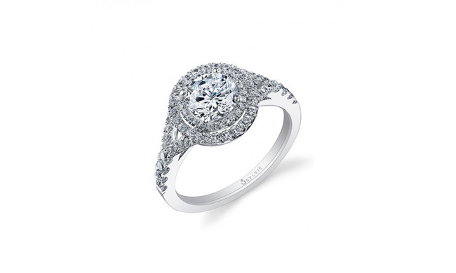 0.44tw Semi-Mount Engagement Ring With 1ct Round Head