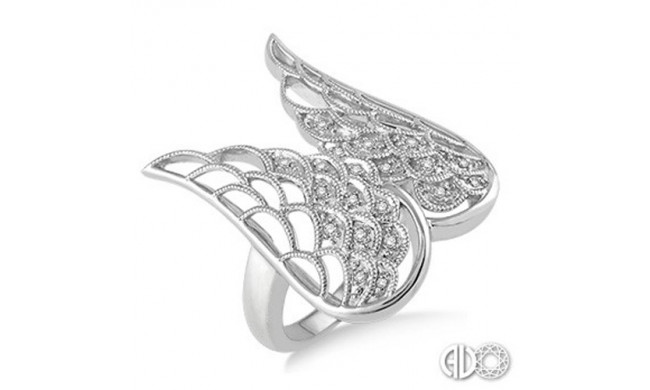 Ashi Diamonds Silver Angel Wing Ring
