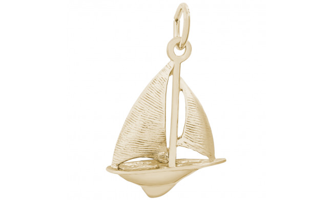 14k Gold Sailboat Charm