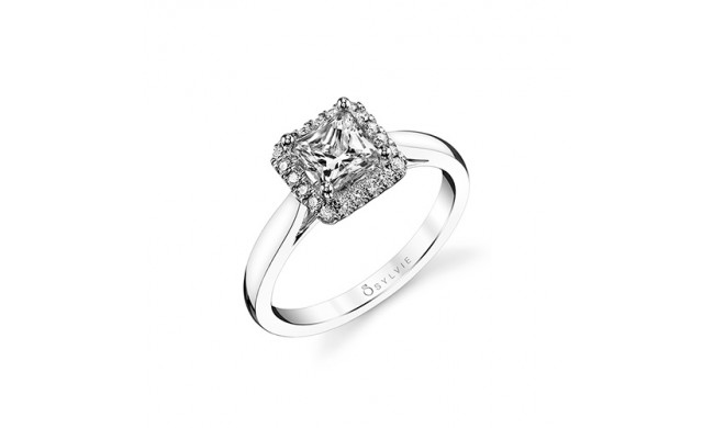 0.16tw Semi-Mount Engagement Ring With 5.5X5.5 Princess