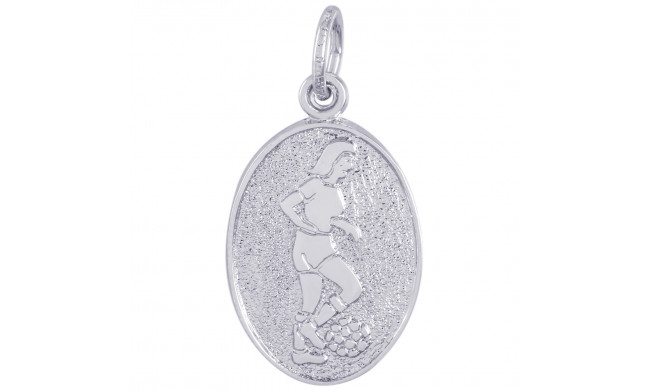Sterling Silver Femaile Soccer Charm